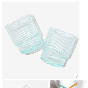 Jonathan Adler rubbed glass set in seaglass